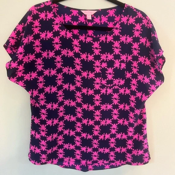 Lilly Pulitzer Guava Get Hoppy Blouse - Picture 2 of 4